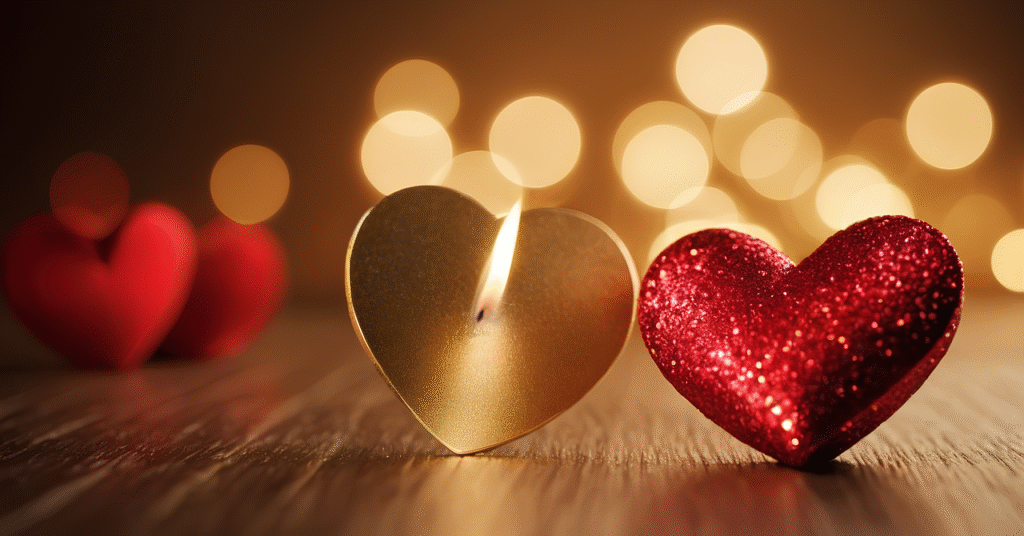 ai generated, love, heart, candle, valentine, valentine day, pink, nature, wedding